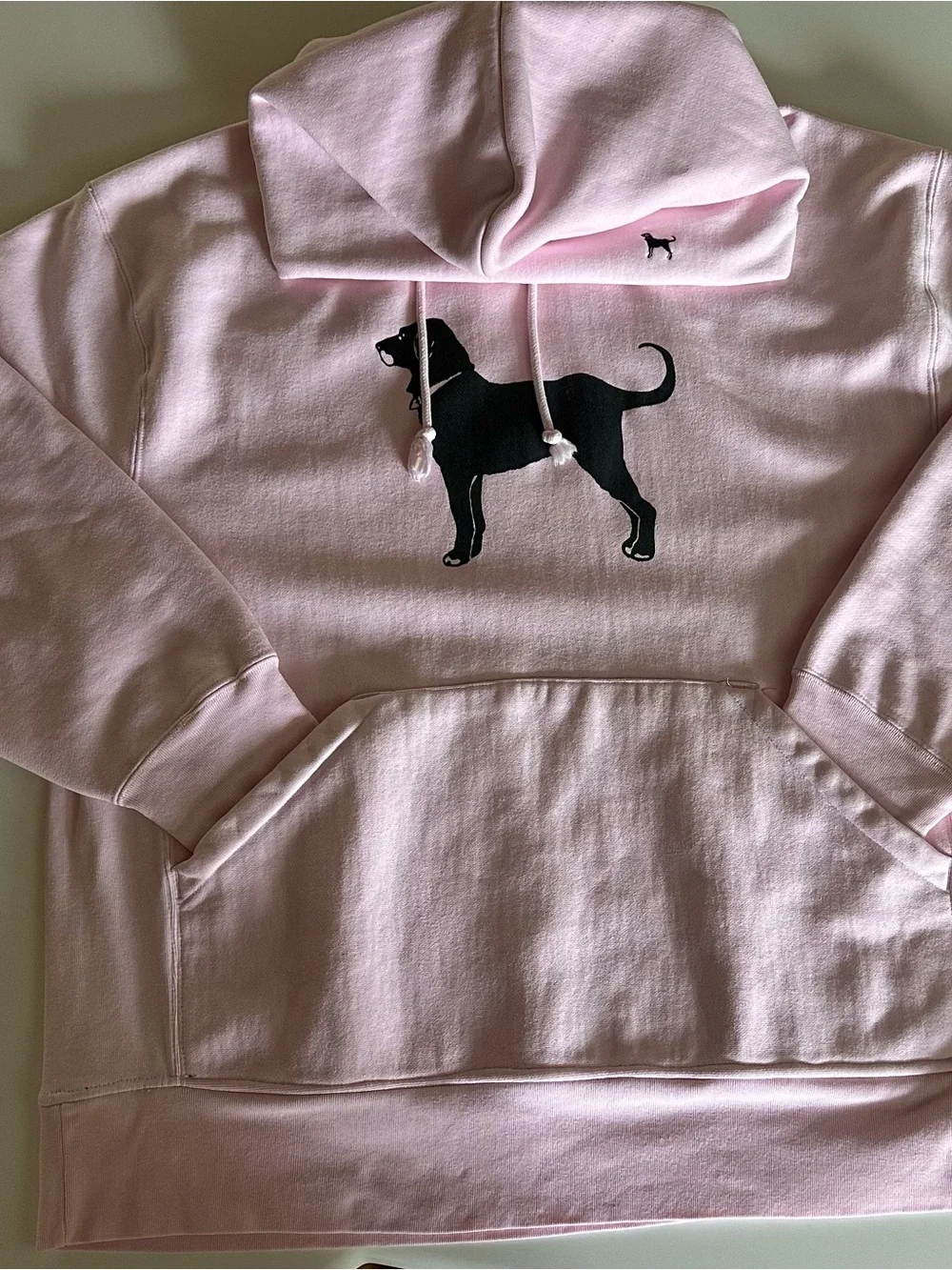 The Black Dog Pink Hoodie with Black Dog Graphic - Picture 1 of 7